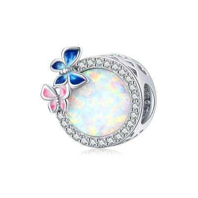 Hạt Charm Bạc Nữ đính đá CZ Tròn Florence LILI 085679 13