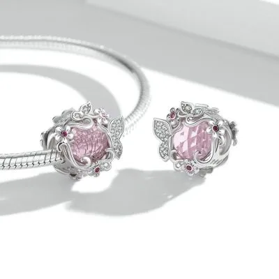 Hạt Charm Bạc Nữ đính đá CZ Tròn Florence LILI 085679 2