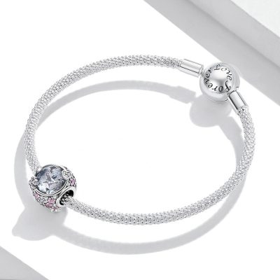 Hạt Charm Bạc Nữ đính đá CZ Tròn Florence LILI 085679 3