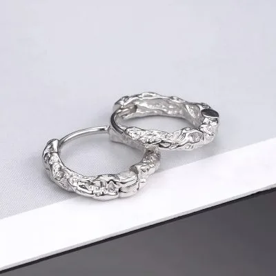 Khuyên Tai Bạc Nam Hình Cành Thường Xuân Valentin LILI 079690 4