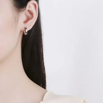 Khuyên Tai Bạc Unisex Nam Nữ Tròn Trơn Bóng Cá Tính Cillian LILI 079070 2