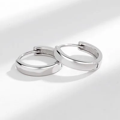 Khuyên Tai Bạc Unisex Nam Nữ Tròn Trơn Bóng Cá Tính Cillian LILI 079070 5