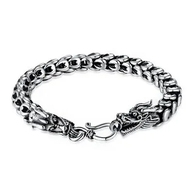 Lắc Tay Bạc Nam Ngầu Chất Hình Rồng Dragon LILI 688517 11