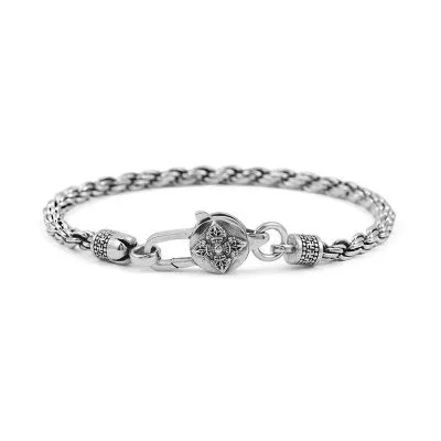 Lắc Tay Bạc Nam Nữ Dạng Chuỗi Xoắn 6 Ký Tự Chú Arturo LILI 077979 6