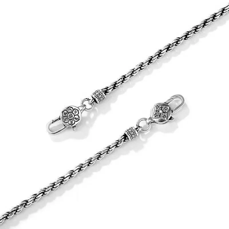 Lắc Tay Bạc Nam Nữ Dạng Chuỗi Xoắn 6 Ký Tự Chú Arturo LILI 077979 9