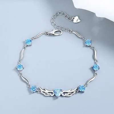 Lắc Tay Bạc Nữ đính đá CZ đôi Cánh Thiên Thần LILI 656951 20