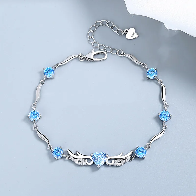 Lắc Tay Bạc Nữ đính đá CZ đôi Cánh Thiên Thần LILI 656951 20