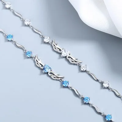 Lắc Tay Bạc Nữ đính đá CZ đôi Cánh Thiên Thần LILI 656951 21