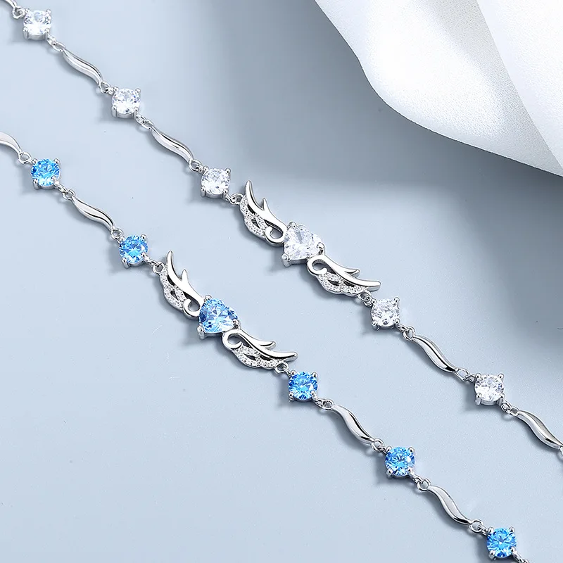 Lắc Tay Bạc Nữ đính đá CZ đôi Cánh Thiên Thần LILI 656951 21