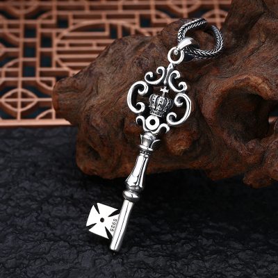 Mặt Dây Chuyền Bạc Nam đính đá CZ Hình Chìa Khóa Westyn LILI 080427 2