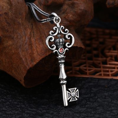 Mặt Dây Chuyền Bạc Nam đính đá CZ Hình Chìa Khóa Westyn LILI 080427 3