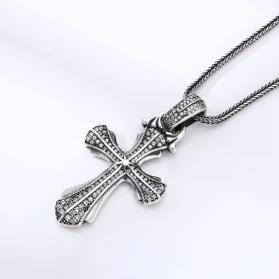 Mặt Dây Chuyền Bạc Nam đính đá CZ Hình Thánh Giá Talon LILI 080417 2
