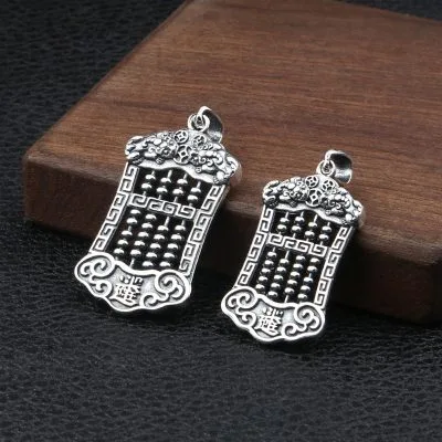 Mặt Dây Chuyền Bạc Nam Nữ Hình Bàn Tính Abdiel LILI 080104 5