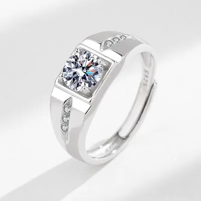Nhẫn Bạc Nam đính đá Cubic Zirconia Derrick LILI 079576 1