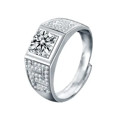 Nhẫn Bạc Nam đính Kim Cương Moissanite Kenji LILI 079645 4