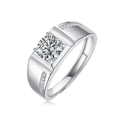 Nhẫn Bạc Nam đính Kim Cương Moissanite Kingsley LILI 079615 1