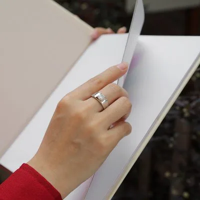 Nhẫn Bạc Nam đính Kim Cương Moissanite Kingsley LILI 079615 4