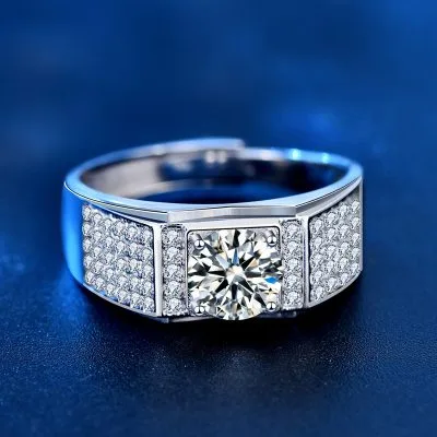 Nhẫn Bạc Nam đính Kim Cương Moissanite Lachlan LILI 079631 3
