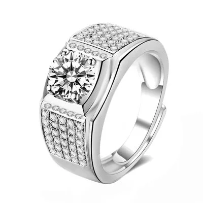 Nhẫn Bạc Nam đính Kim Cương Moissanite Lachlan LILI 079631 4