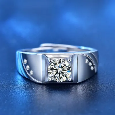 Nhẫn Bạc Nam đính Kim Cương Moissanite Marcellus LILI 079660 2