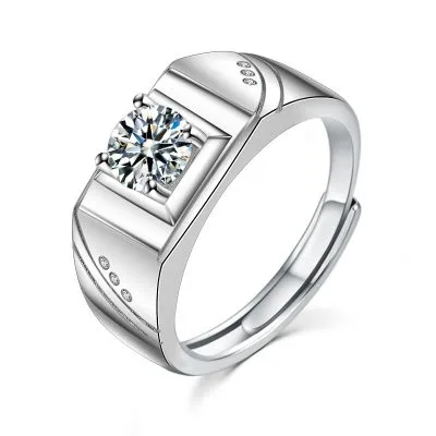 Nhẫn Bạc Nam đính Kim Cương Moissanite Marcellus LILI 079660 3