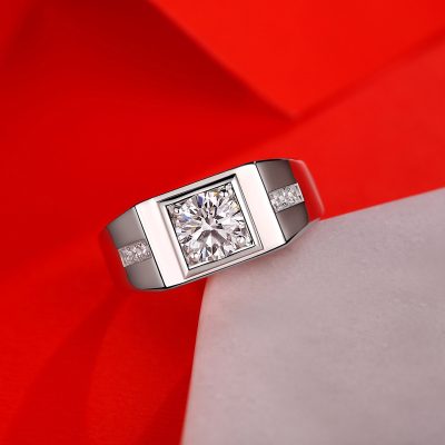 Nhẫn Bạc Nam đính Kim Cương Moissanite Remi LILI 079624 1