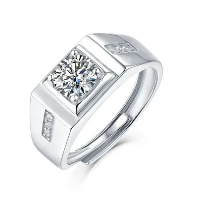 Nhẫn Bạc Nam đính Kim Cương Moissanite Remi LILI 079624 4
