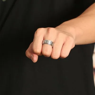Nhẫn Bạc Nam Hình Bát Quái Rocco LILI 078843 6