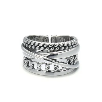Nhẫn Bạc Nam Hình Chuỗi Xích Ariel LILI 079045 5