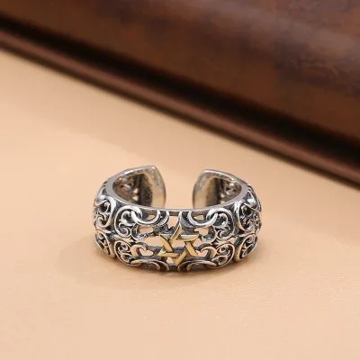 Nhẫn Bạc Nam Hình Ngôi Sao 6 Cánh Jamison LILI 079101 1