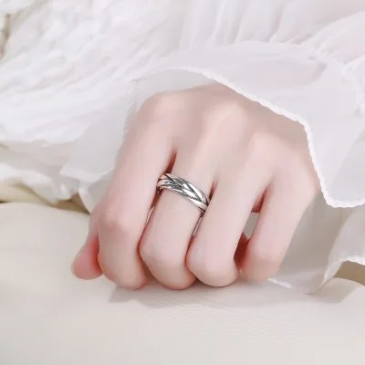 Nhẫn Bạc Nữ Nam Dạng Xoắn Raylan LILI 079561 3