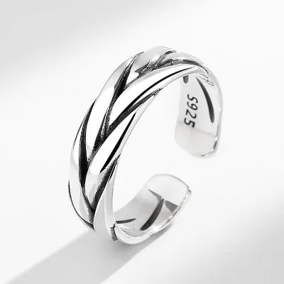 Nhẫn Bạc Nữ Nam Dạng Xoắn Raylan LILI 079561 4