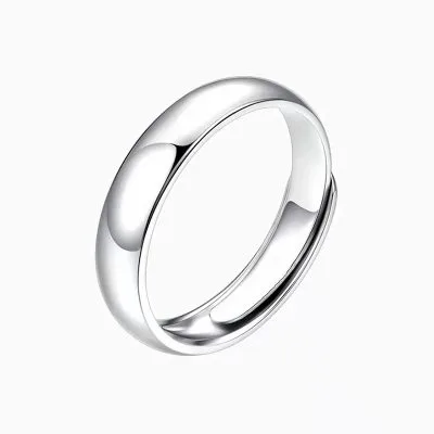 Nhẫn Bạc Nữ Nam Unisex Tròn Trơn đơn Giản Teen Top LILI 194739 31