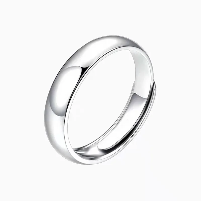 Nhẫn Bạc Nữ Nam Unisex Tròn Trơn đơn Giản Teen Top LILI 194739 31