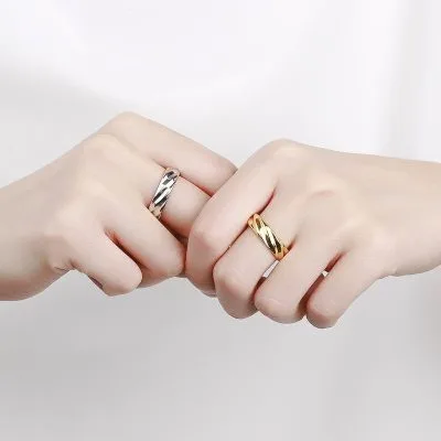 Nhẫn Bạc Unisex Nữ Nam Dạng Xoắn Louie LILI 079568 4