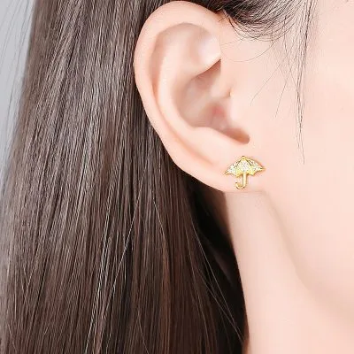 Bông Tai Bạc Nữ đính đá CZ Hình Chiếc ô Nhỏ Charleigh LILI 092472 3