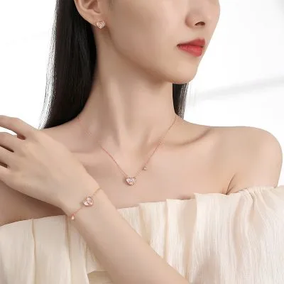 Bông Tai Bạc Nữ đính đá CZ Mèo Tình Yêu Delaney LILI 092207 3