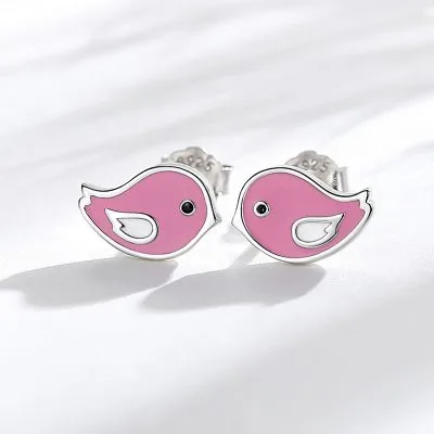 Bông Tai Bạc Nữ Hình Chú Chim Chích Bông Aurelia LILI 092449 5