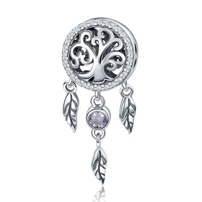 Hạt Charm Bạc Nữ đính đá CZ Dream Catcher LILI 087926 6