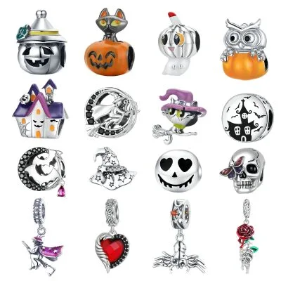 Hạt Charm Bạc Nữ đính đá CZ Haloween LILI 088187 21