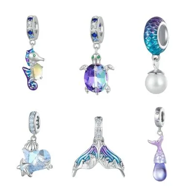 Hạt Charm Bạc Nữ đính đá CZ Love Beach LILI 086437 1