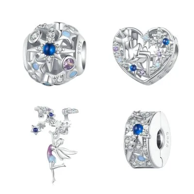 Hạt Charm Bạc Nữ đính đá CZ Bầu Trời Sao Hayden LILI 087777 16