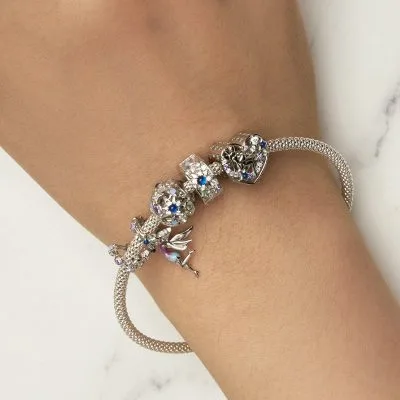 Hạt Charm Bạc Nữ đính đá CZ Bầu Trời Sao Hayden LILI 087777 2