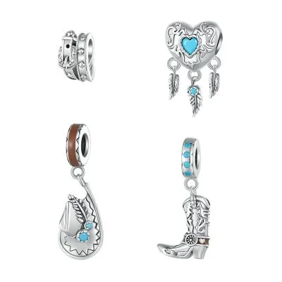 Hạt Charm Bạc Nữ đính đá CZ Cao Bồi Esme LILI 087485 1