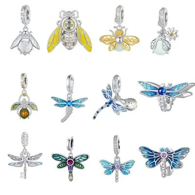 Hạt Charm Bạc Nữ đính đá CZ Côn Trùng Dễ Thương Novah LILI 086505 1