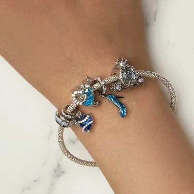 Hạt Charm Bạc Nữ đính đá CZ Công Chúa Cổ Tích Elise LILI 087127 2