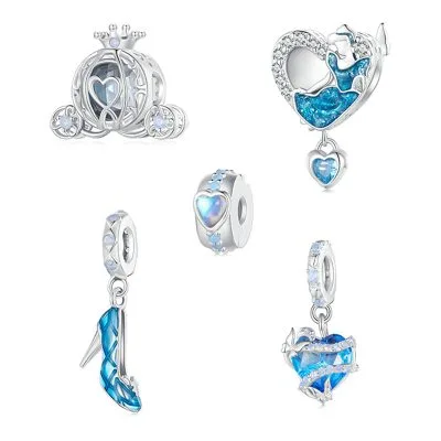 Hạt Charm Bạc Nữ đính đá CZ Công Chúa Cổ Tích Elise LILI 087127 5