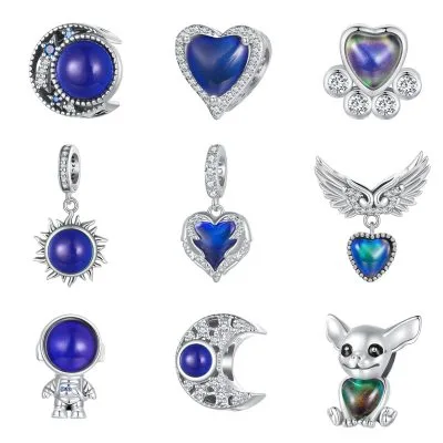 Hạt Charm Bạc Nữ đính đá CZ đổi Màu Theo Nhiệt độ Flora LILI 086805 1
