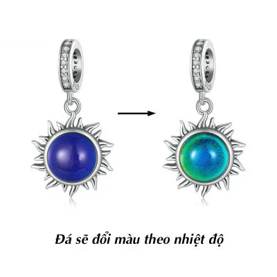 Hạt Charm Bạc Nữ đính đá CZ đổi Màu Theo Nhiệt độ Flora LILI 086805 14