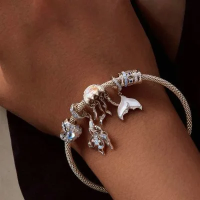 Hạt Charm Bạc Nữ đính đá CZ Giấc Mơ đại Dương Mavis LILI 086375 2